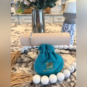 Rustic Cuff Rustic Cuff - Mini Ireland -White - Stainless Steal Beads With Bag